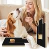 Lima per Unghie per Cani con Base in Legno e Cassetto per Premi Strumento Naturale per Limare le Unghie del Cane con Carta Vetrata Sostitutiva per Tutte le Razze Unghie Senza Stress