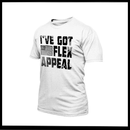 

Military Fitness Gym Motivation T-Shirt US Flag Flex Warrior Quote Jiu Jitsu Box L