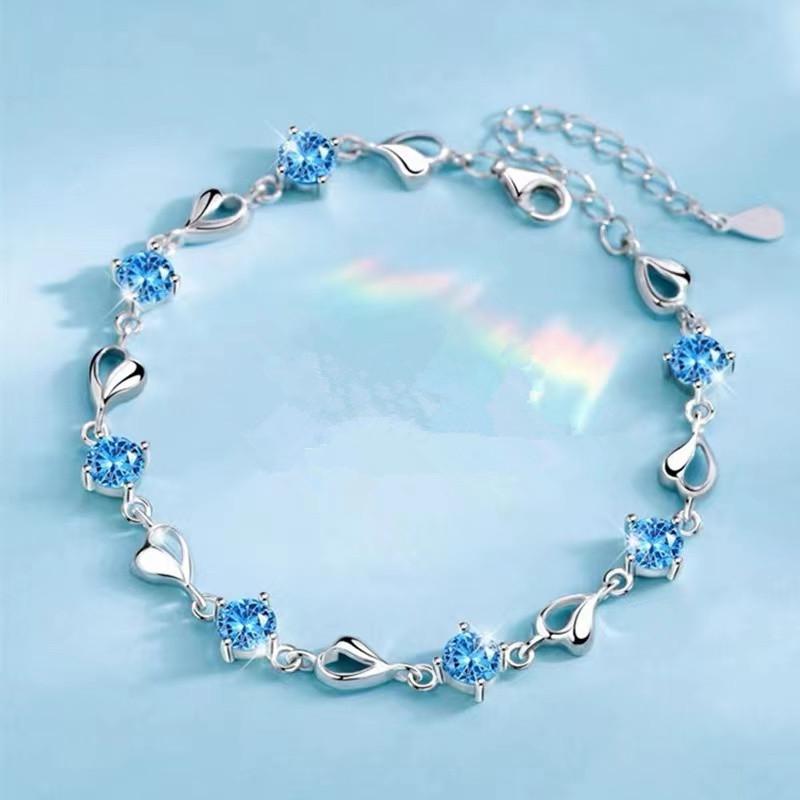 Fine 925 Sterling Silver Crystal Bracelets For Women Fashion Vintage Knot Adjustable Charm Bracelets Party Wedding Jewelry Gifts