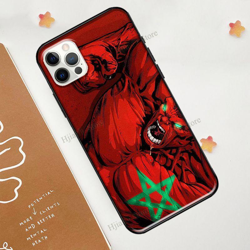 Maroc Morocco Flag Case For iPhone 13 Pro Max 12 Mini 11 Pro Max 6S 7 8 Plus SE 2020 X XR XS Max Phone Cover