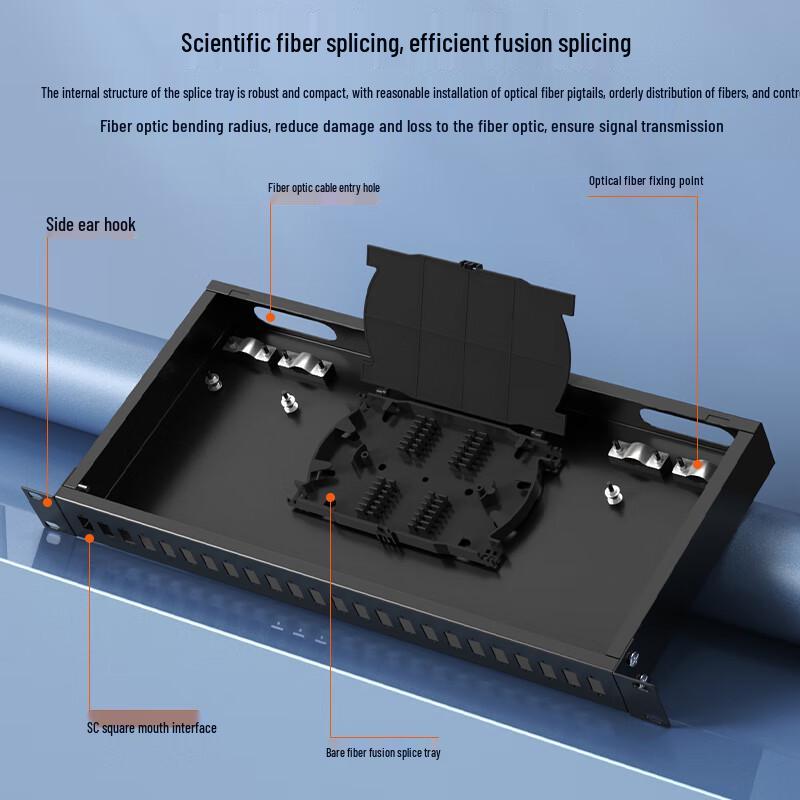 netLINK Rack-Mounted 24-Port SC Multimode Fiber Optic Distribution Frame