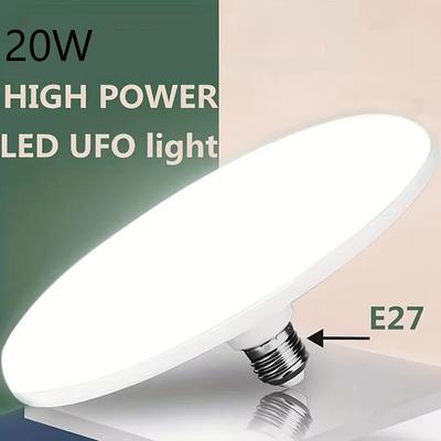 20W Indoor Lighting Flying Saucer Light 6500k Ceiling Lamp Garage UFO Lamp LED Bulb 220V E27 Base Household Energy Saving Lamp