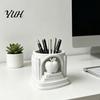 Smooth Lines Pencil Holder 3D Printed Apples Pen Roman Arch Design PLA Desk Organizer for Unique Book Pencils Markers Creative Gift Teachers Students