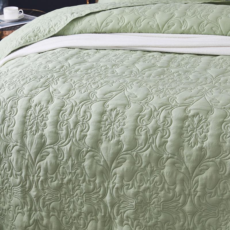 Washed Cotton Quilted Bedspread Set - 3-Piece Washable Coverlet Set, Breathable and Versatile
