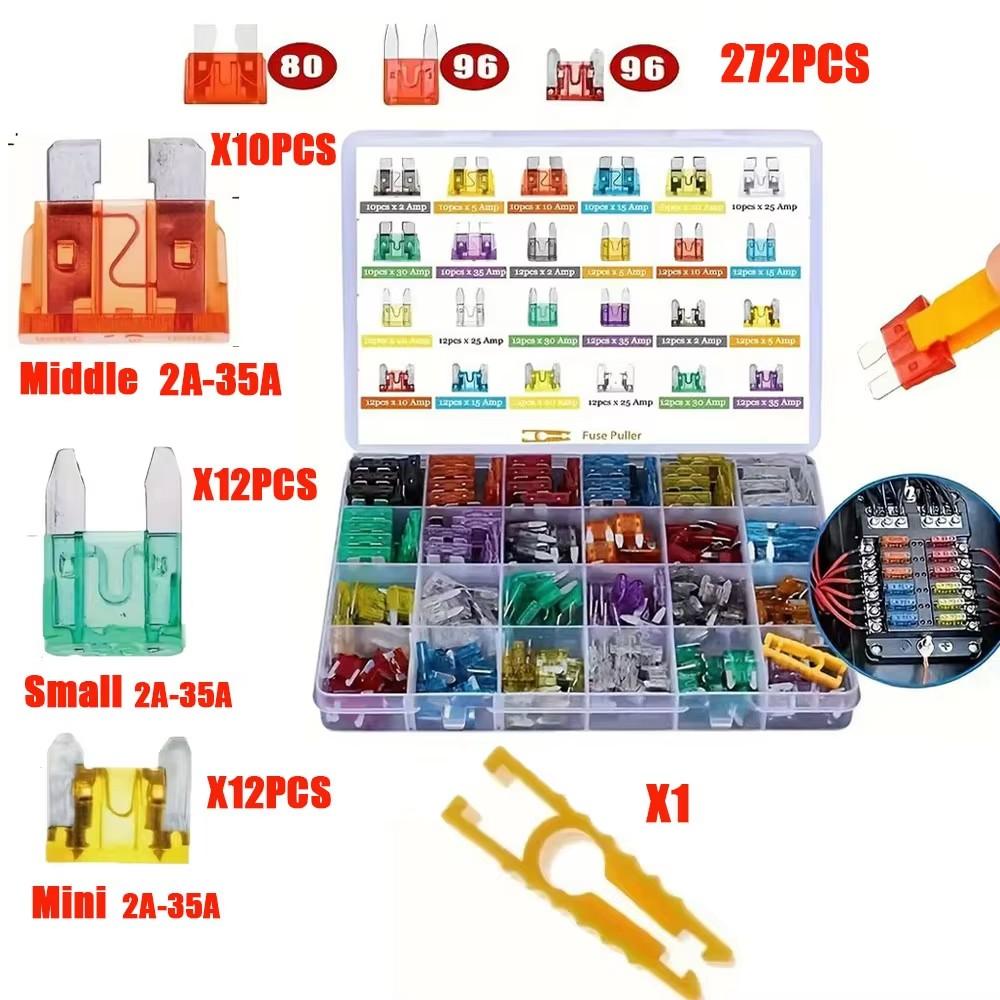 100pcs Standard Car Fuses 2A 3A 5A 7.5A 10A 15A 20A 25A 30A 35A Free Matching Choice Car Fuses Blade Fuses for RV/Truck/SUV Fuse Holders1