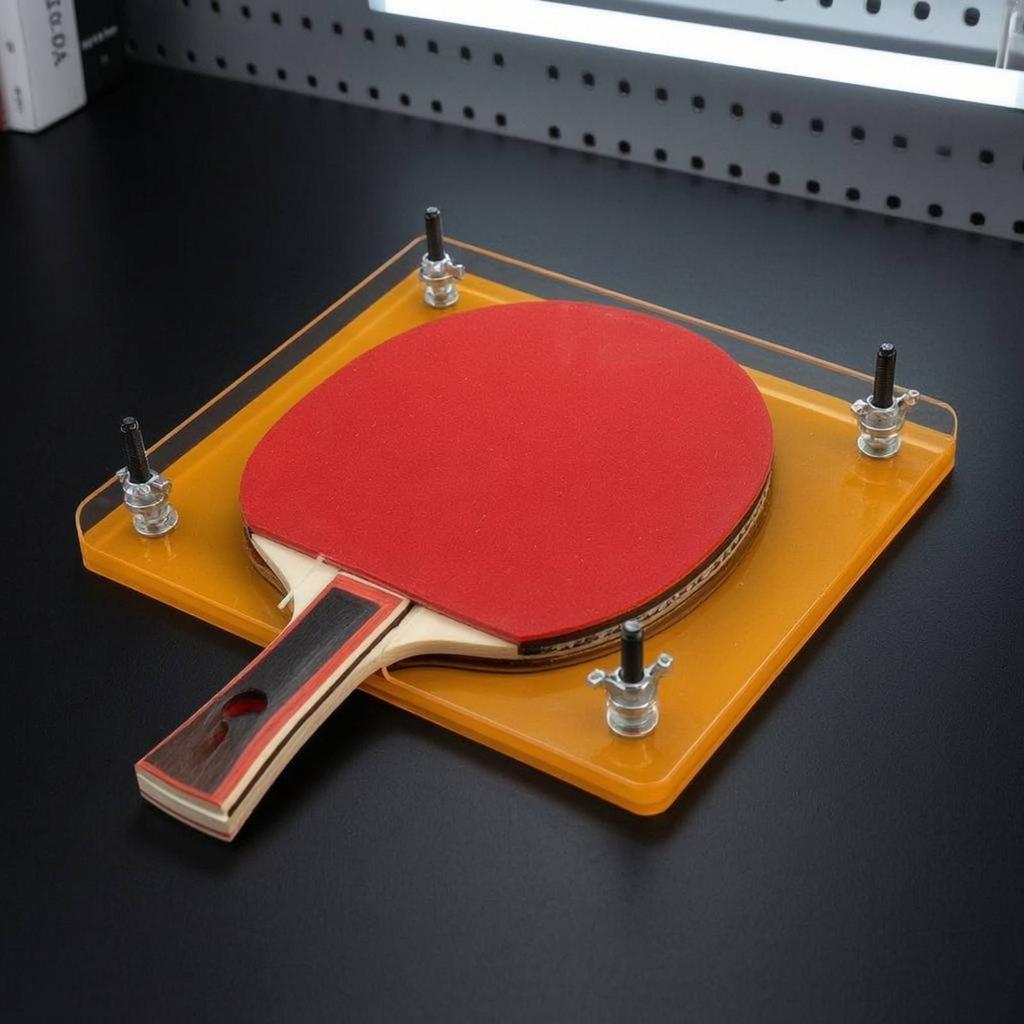 Presse pour bois de tennis de table Fixation transparente Plaque supérieure Pince pour bois de tennis de table Coin de fixation rapide pour palette de tennis de table