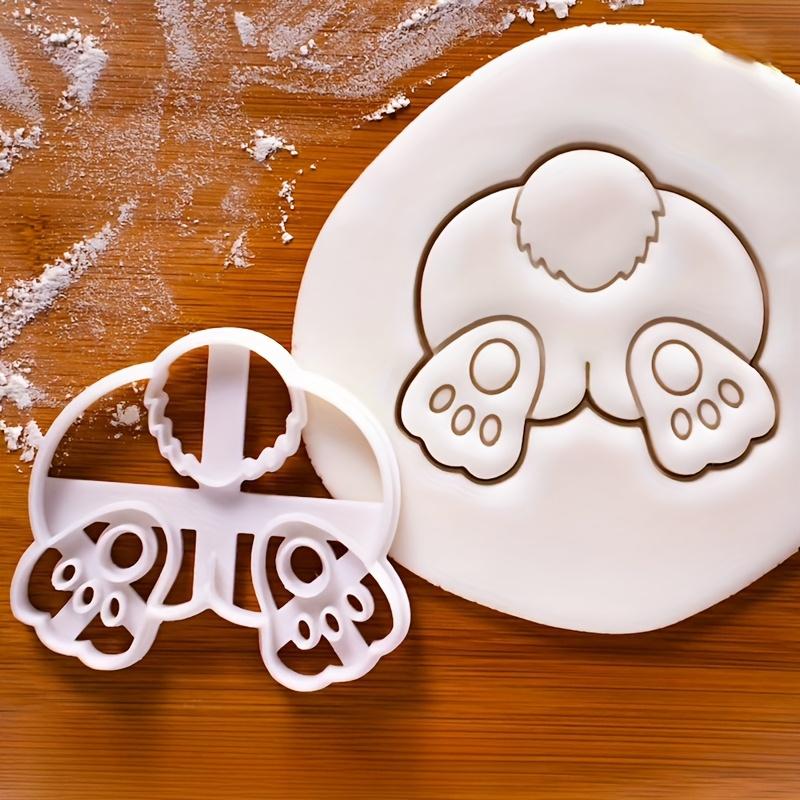 3pcs Easter Biscuit Cutters Set, Plastic Pastry Stampers, Bunny & Chick Shapes, Baking Tools for Spring Holiday Treats