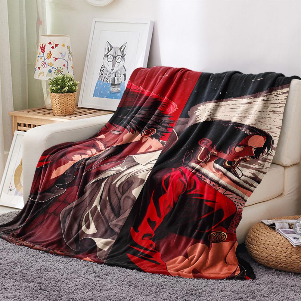 1PC Luffy D Patterned Flannel Blanket Suitable For All Seasons For Home Decor Warmth And Comfort Gifts Holiday Present