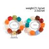 SHIXIN Exaggerated Geometric Colorful Beaded Acrylic Elastic Bracelets Women Boho Trendy Square Beads Stack Bangle Retro Jewelry