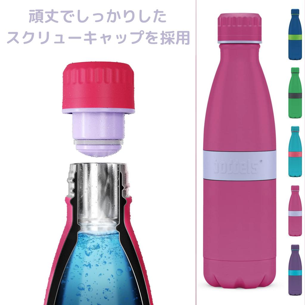 Boddels TWEE Stainless Steel Keeps Drinks Cold and Dishwasher My Carbon Neutral Bottle, Carbonated, Hot, Safe, Colorful, 500ml, Cute, Pop,
