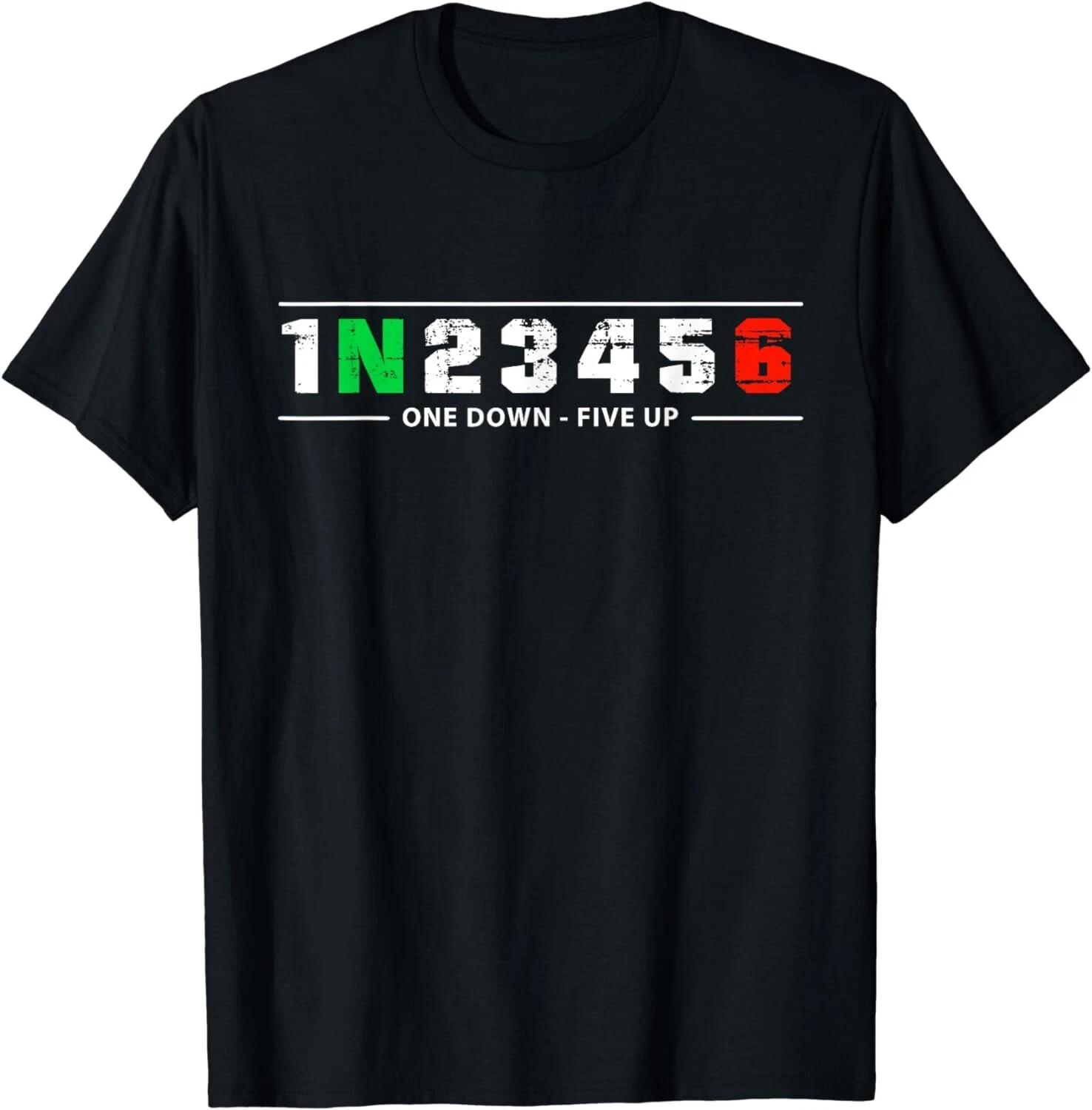 1N23456 Motorcycle Shift Biker Motorcyclist Gift Unisex T-Shirt XL