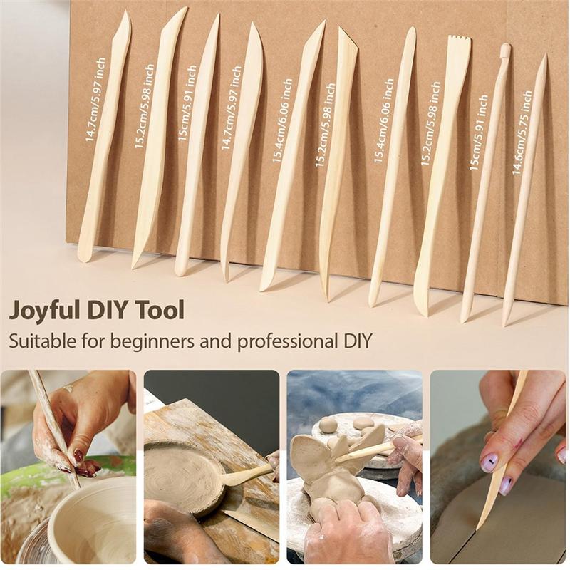 School Projects Pottery Sculpting Tools Set-57PCS For Clay Carving, Art Crafts