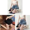 Denim Mini Skirt For Women High Waist Splicing Summer Ruffled Fashionable Casual For Teens