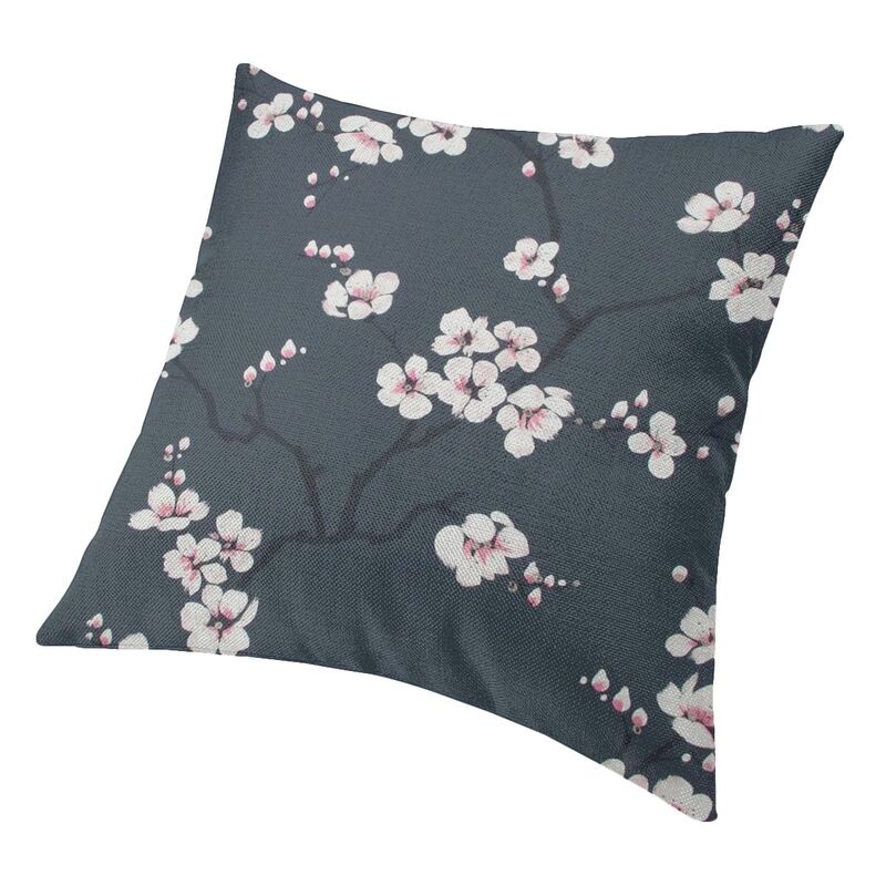 Cherry Blossom Sakura Floral Nordic Pillow Cover Decoracion Salon Japanese Flower Cushion Case
