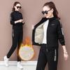Padded Sports Suit Women's Winter Suit Padded and Thickened Lambswool Sweater Women's Casual Two-piece Set