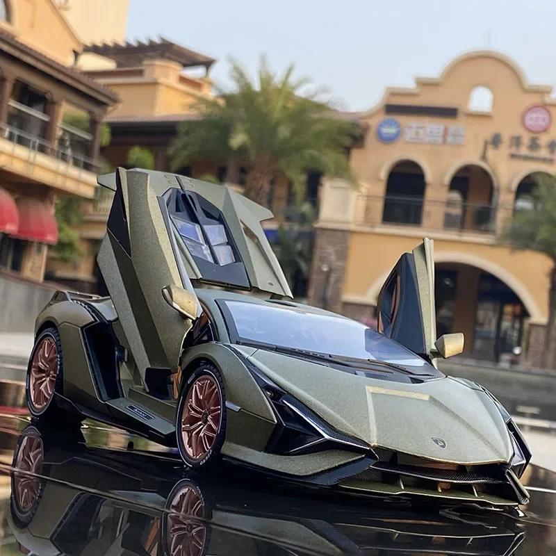 1:18 Lamborghinis SIAN FKP37 Supercar Car Model DieCast Alloy Boys Toys Cars Diecast Toy Collectibles Kids Car A245