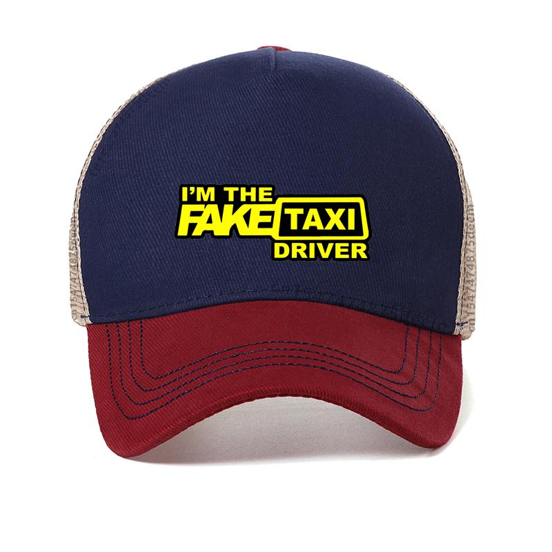 new FAKE TAXI Cap Men Hip Hop Funny Hat Cool Summer Mesh Baseball Cap for Driver Taxi gorras