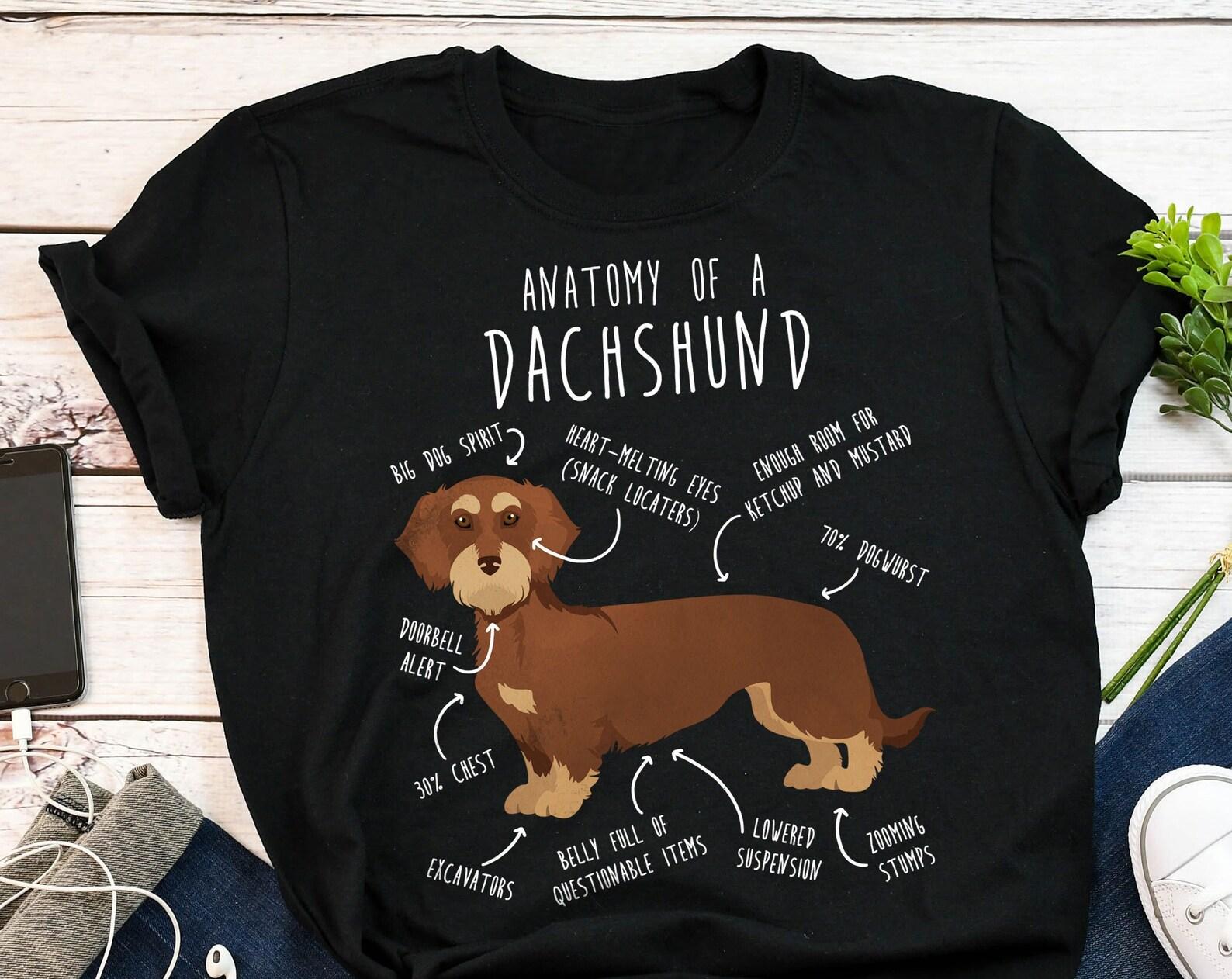 Wirehaired Dachshund Shirt, , , Funny Red Chocolate Tan Weiner Dog Lover Gift, Cute Sausage Dog T-shirt, Doxie Tshirt, Pet Mom, Dad 100
