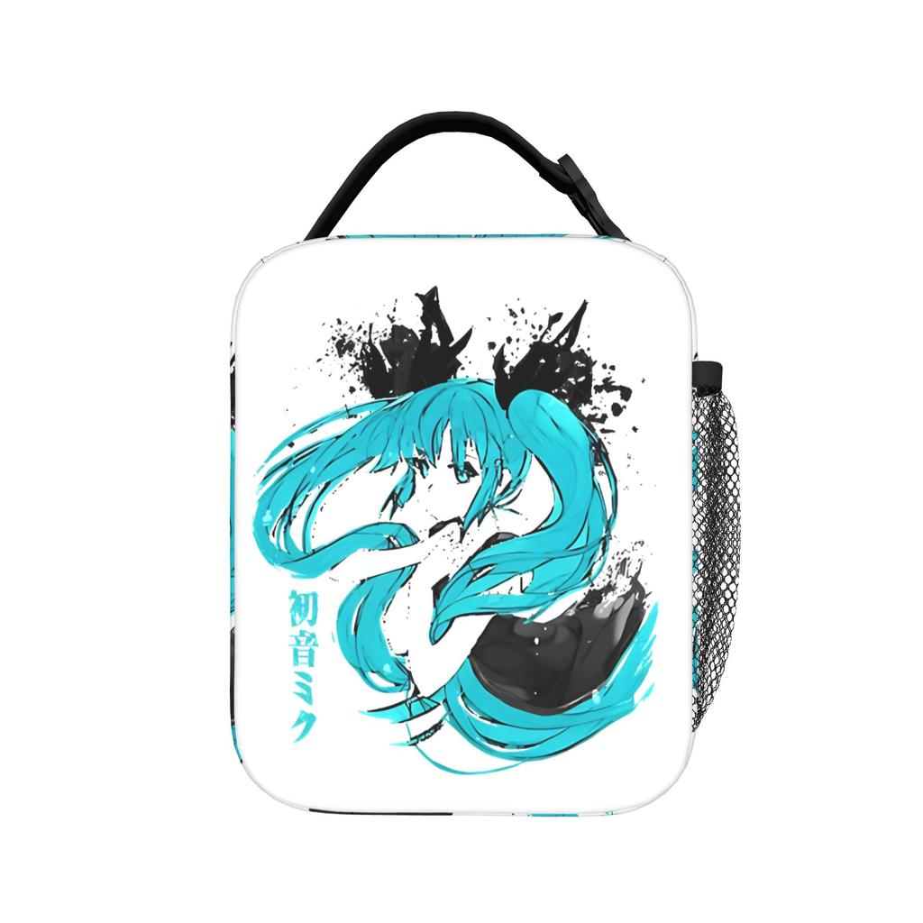 Hatsune Miku Insulated Lunch Bags Thermal Bag Reusable,Lunch Container Kawaii  Anime Leakproof Tote Lunch Box Food Bag College