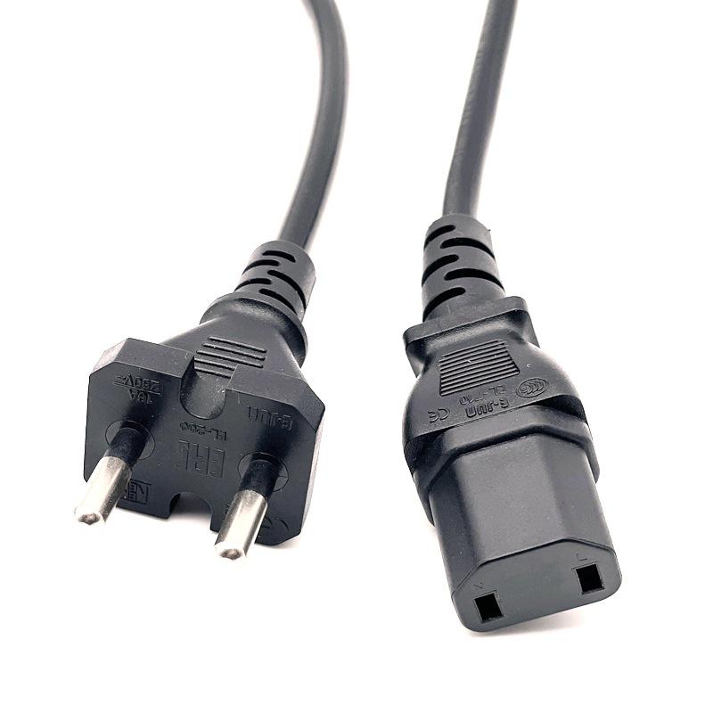 EU-Standard C17 IEC 60320 VDE Winkel-Zwei-Pin 8-Form Netzkabel