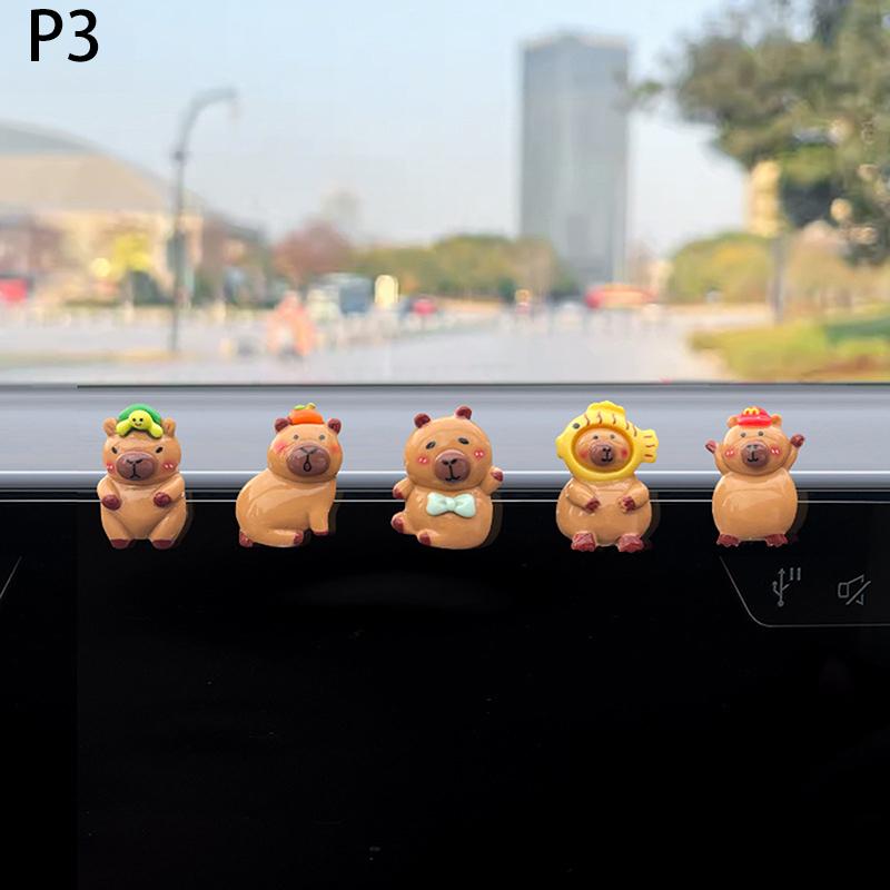 New Car Ornaments Auto Dashboard Rearview Mirror For Cartoon Capybara Decorative Ornament Car Styling Modification Accessories