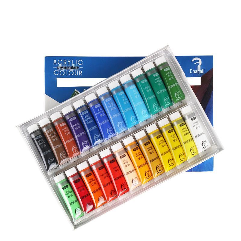 Children's 24-Color DIY Acrylic Paint Set for Clothes, Shoes, and Stone Graffiti Projects