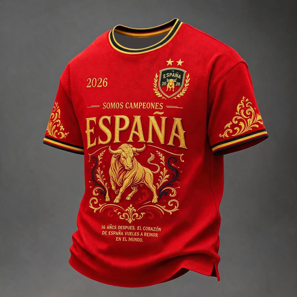 Men's Short Sleeve Soccer Fan T-Shirt for Day
