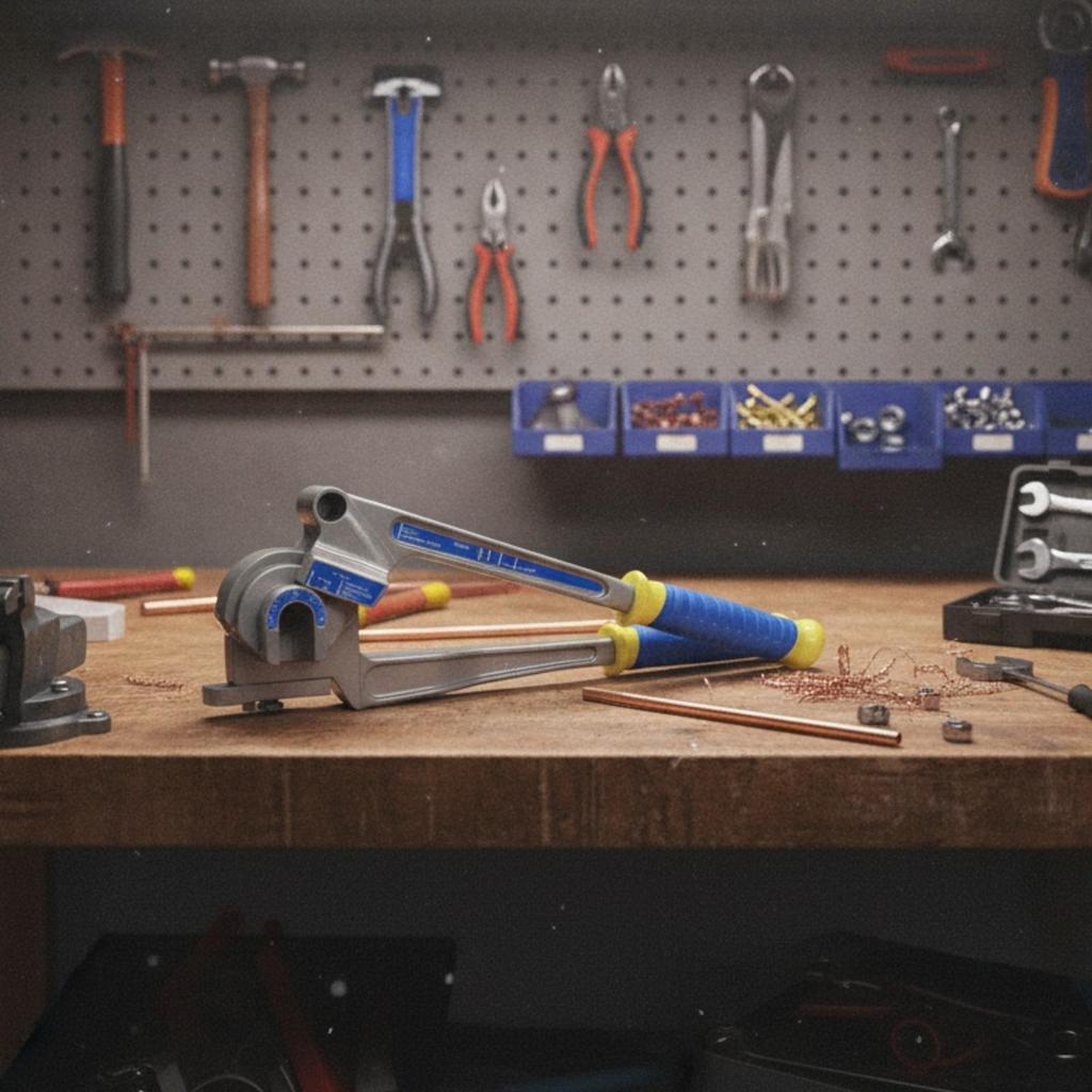 Manual Lever Tube Bender Compact Hand with Forming Grooves Versatile Tool for Plumbers,