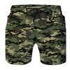 3D Digital Printed Men's Beach Shorts Hawaiian Camouflage Style Loose Casual Shorts