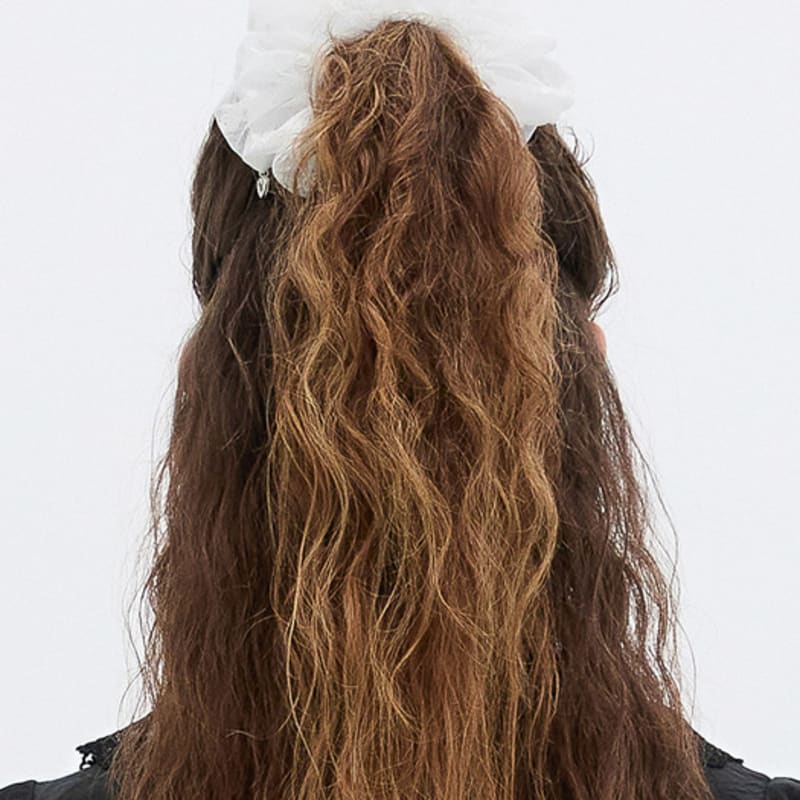 FLOWOOM Mesh Rose Dangle Scrunchie