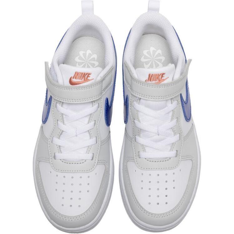 Nike Court Borough Low top Kinder-Skateboardschuhe Weiß/Blau Kinder im Alter von 3-7 Jahren DV5457-125
