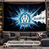 Wall Hanging Tapestry Custom NameOlympique Marseille FC Pattern Personalized Printed Fabric Wall Decor