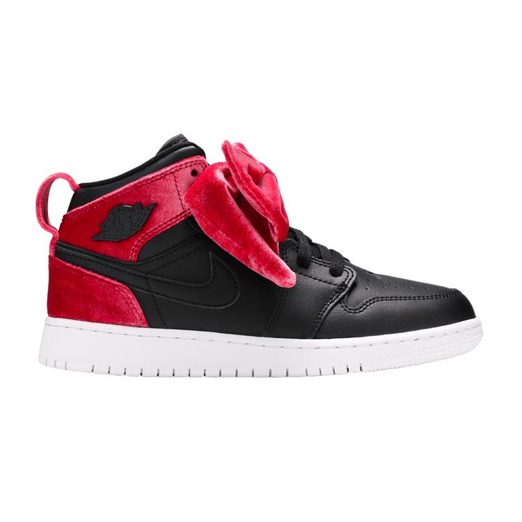 Jordan 1 Mid Bow Black Noble Red (GS) 36