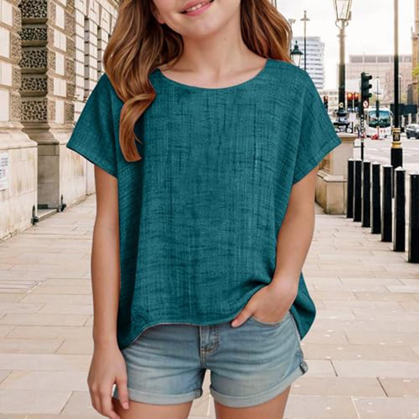 Kid Patriotic Outfit - Short Sleeve Top For Girl 150