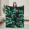 Metal Gear Solid Green Soldier Game Super Soft Blankets Travel Plush Throw Blanket Funny Home Decor Flannel Bedspread Bed Cover