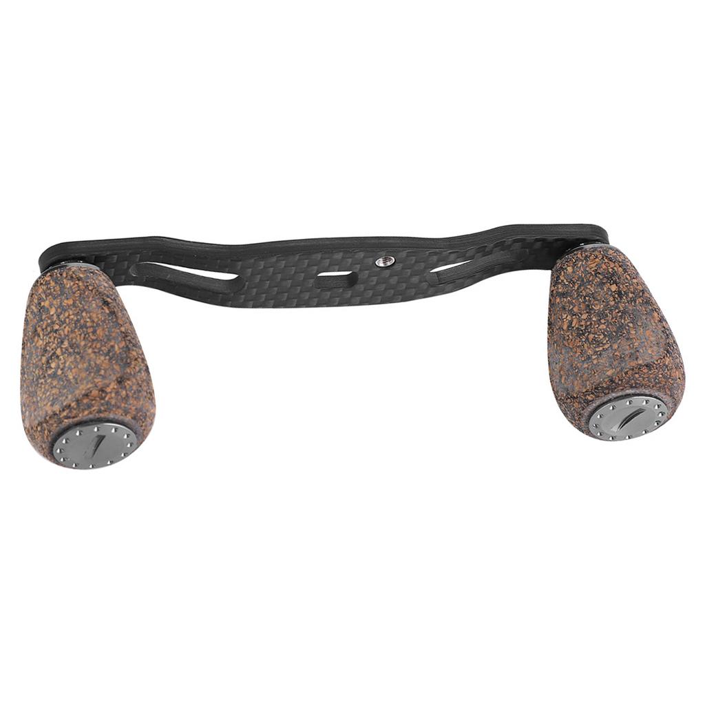 Fishing Reel Handle Wood Knob Carbon Fiber Frame with Fittings Replacement Parts