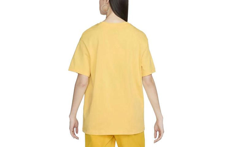 Nike Air Women's Logo Letter Print Crewneck T-Shirt Yellow DX7919-795