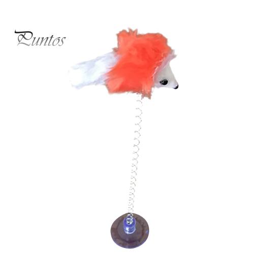 Cat Stick Toy Cat-friendly Design Soft Feather Pet Mouse Imitation Spring for Home