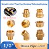 10pcs Brass Pipe Fitting Female Male Movable Joint/Plug/Cap Blocking/Reducing Bushing PipeJoint Adapter 1/2" Thread