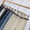 Women's 2025 High-Waist Straight Jeans: Velvet-Thickened, Slim-Fit, Nine-Point Harem Pants for Autumn/Winter