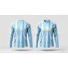 2026 Unisex Argentinien Langarm Fußballtrikot, Schnelltrocknendes Atmungsaktives Polyester, Lässige Trainingssporthemden für den täglichen Outdoor-Gebrauch