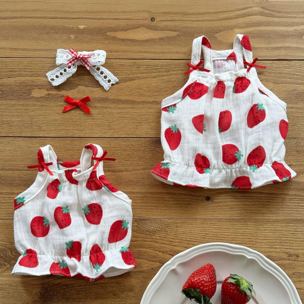 Pet Spring Strap Strawberry Tank Top Cute Small Dog Dress Teddy Puppy Clothes Dog Clothes for Small Dogs