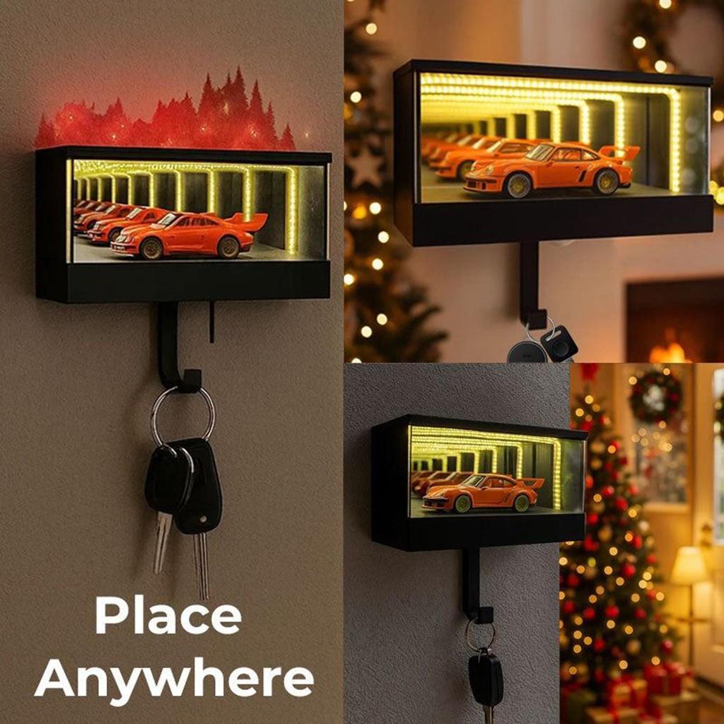 Car Garage Key Holder Key Organizer With LED Light Car Key Hanger For Door Apartment Home Office Entryway (car Not Included)