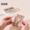 Daily Jewelry Storage Portable Bag, Flannel Organizer Case with Transparent Window And Travel Roll Smooth Zipper, Compact Necklace Holder for Commute