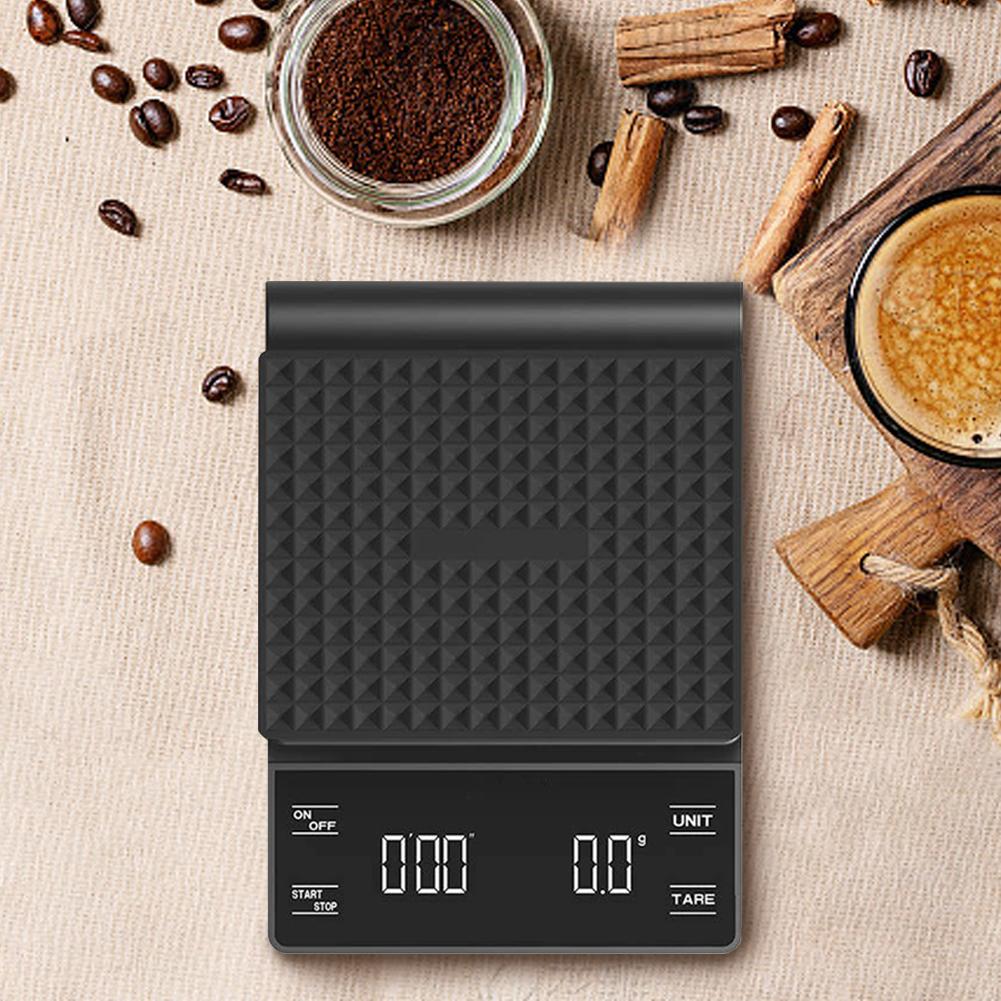 Digital Coffee Scale with Timer 3kg/0.1g Pour Over Drip Espresso Scale Back-Lit LCD Display Electronic Scale Mini Coffee Scale