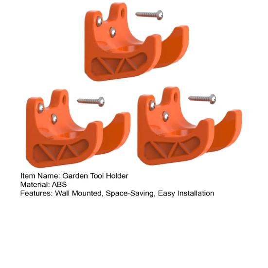 Garden Tool Holder Wall Mount Gardening Tool Hanger Space-Saving Shovel Rake Organizer for Garden Yard Shed Garage Tools Storage