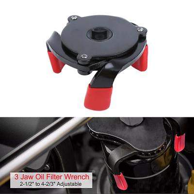 Oil Filter Wrenches Multi-Function 3-Jaw Oil Filter Wrench Anti-Skid Filter Wrench Filter Removal Tool