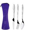 Zipper Tableware Bag with Storage Bag Cutlery Bag Portable Tableware Set  Home/Camping