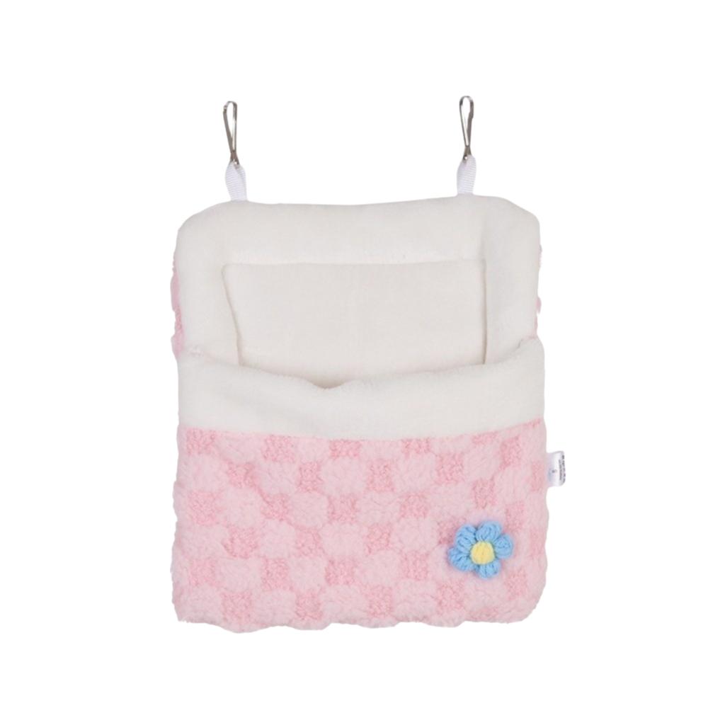 Warm Pet Swing Bag Velvet Sugar Glider Hanging Hammock Guinea Pig Bed Hamster Plush Hammock Winter