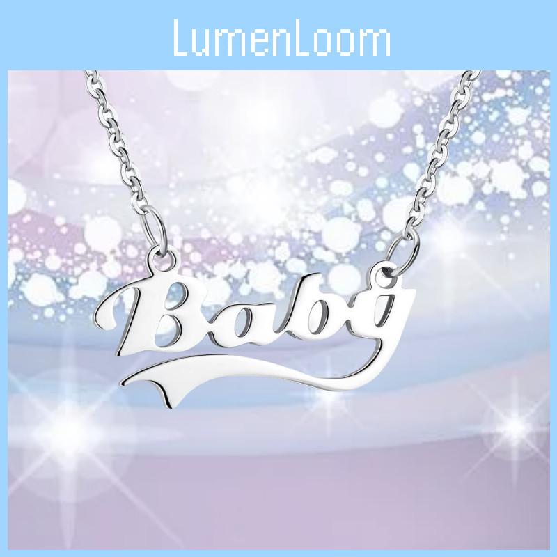 Elegant Stainless Steel Baby Letter Necklace Forever Love Gift For Valentine's Day